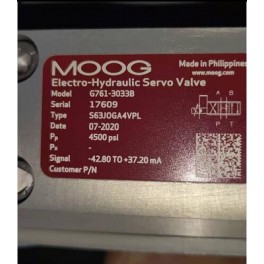 New MOOG Model G761-3033B type S63JOGA4VPL Servo Valve