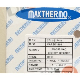 New Maxthermo temperature control 3711-21P4-N